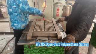 WS 85 หน้าจอโพลียูรีเทนแบบเปิด 500 × 500 มม. การติดตั้งโบลต์ป้องกันการอุดตันสำหรับการขุดทอง