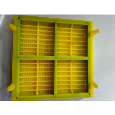 45mm Thick PU Dewatering Screen Panel 1.0mm Slot for Coal Mining