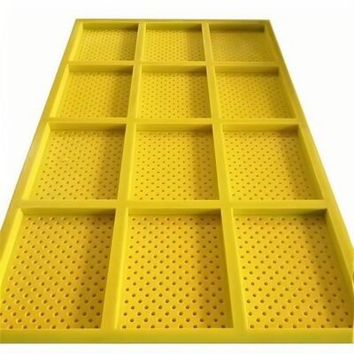 30mm Thickness Polyurethane Tensioned Screen Mat with High Wear Resistance and Self-Cleaning Holes for Mining Ore Classification