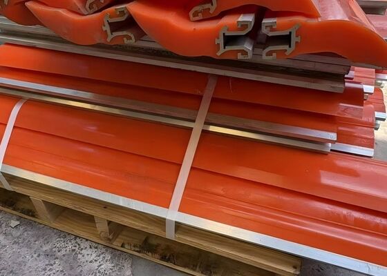 Polyurethane Belt Cleaner Secondary Scraper Blue PU Blade High Wear Resistance Conveyor