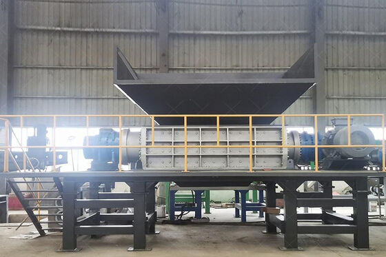 PLC Controlled Dual Shaft Shredder with Overload Protection