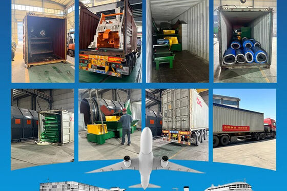 Heavy Duty Dual Shaft Shredder 600mm Rotor for Wood Pallets