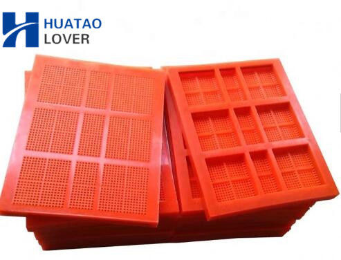 30mm Thickness 305x305mm Steel Frame Polyurethane Screen Panel for Dewatering