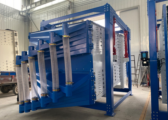 การทําความสะอาดตัวเอง Swing Vibrating Sifter Machine Square Gyratory Screen สําหรับทรายซิลิก้าแห้ง