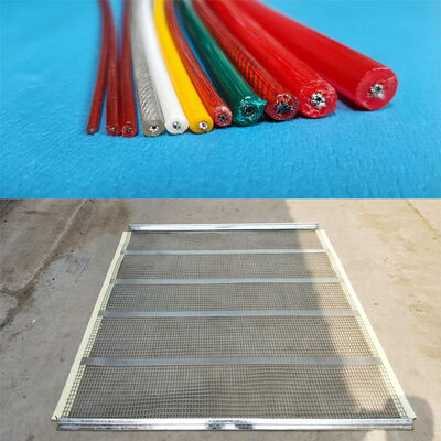 ขนาด 3mm X 5mm Polyurethane Screen Mesh ด้วยสายเหล็กไร้ขัดภายใน