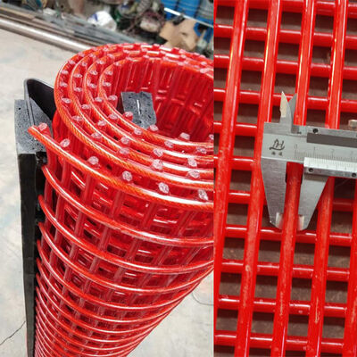 ตาข่ายเหล็ก Tufflex เกรดอุตสาหกรรม 2.5 มม. เคลือบ PU ขนาดช่องตา 1x6 มม.