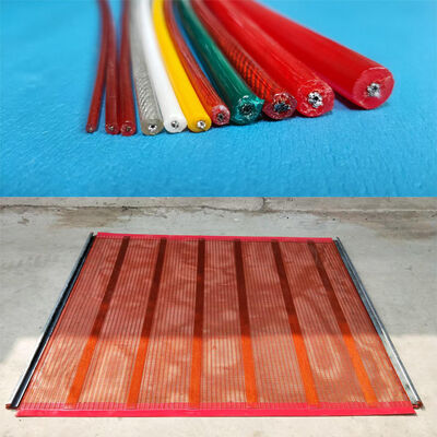 ผิวเคลือบสายเหล็กเชือก Polyurethane Screen Mesh 26mm X 1900mm X 1390mm