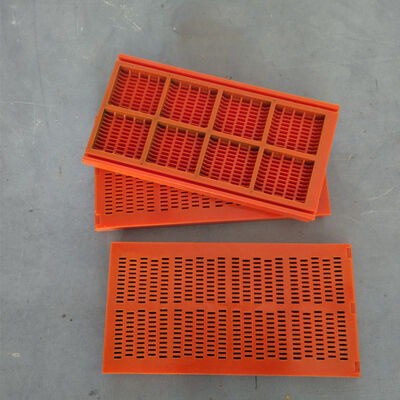 แผนจอพลิยูเรเทนทนทานการสกัดสูงที่มีการปรับเปลี่ยนการตั้งค่าช่องเปิดและเทคโนโลยีป้องกันการติดต่อสําหรับการกําจัดน้ําจากจอสั่น