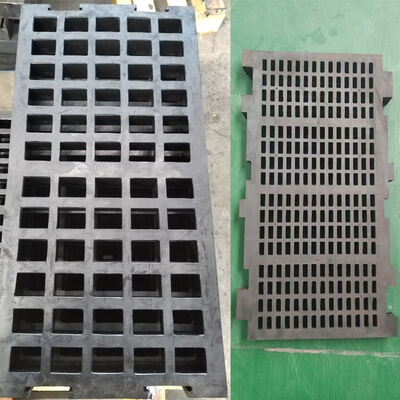 HUATAO แผงตะแกรงยางกันอุดตัน หนา 30 มม. ขนาด 305×305 มม. ความแข็งแบบ Shore 40-60 สำหรับการลดน้ำถ่านหิน