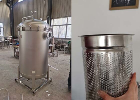 ที่อยู่อาศัยตัวกรองของเหลว SS304 / 316 และที่อยู่อาศัยตัวกรองหลายถุงสำหรับการกรองไวน์
