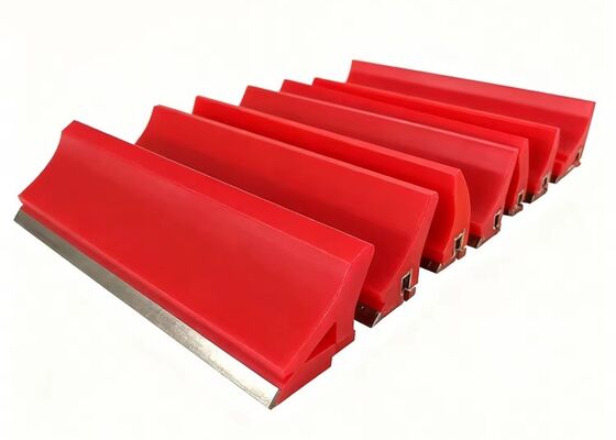 เครื่องทําความสะอาดเข็มขัดขนส่งภาระหนัก PU Scraper ใบมีดยาวนาน การใช้ในอุตสาหกรรมหิน