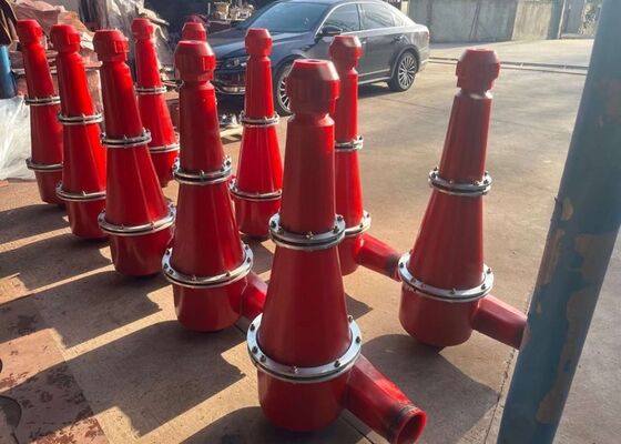ความทนทานต่อการสกัดสูง PU Lined Hydrocyclone สําหรับการเหมืองทองแดงหนัก