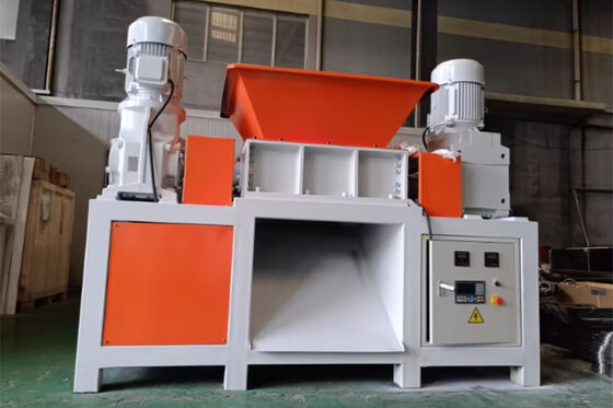 40-80mm Output Double Shaft Shredder กับเครือจอ