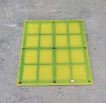 โปลิยูเรธาน สกรีนสั่น Mesh dewatering Panel สําหรับการรีไซเคิลทรายละเอียดด้วยขนาด 305x305mm และ 0.125mm เปิด