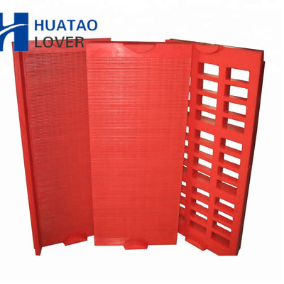 30 มม ความหนา 0.125 มม ความกว้างของหลุม ทนต่อการกัดกร่อน Polyurethane Dewatering Screen Mesh สําหรับการทําเหมืองแร่