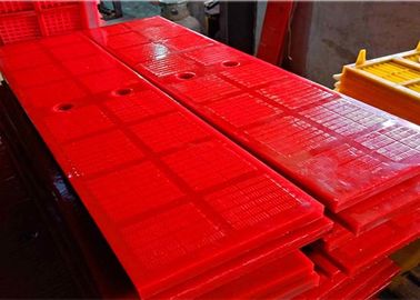 รูรับแสงขนาด 0.125 มม. โพลียูรีเทน dewatering ระบบสั่นหน้าจอที่มีสีแดง